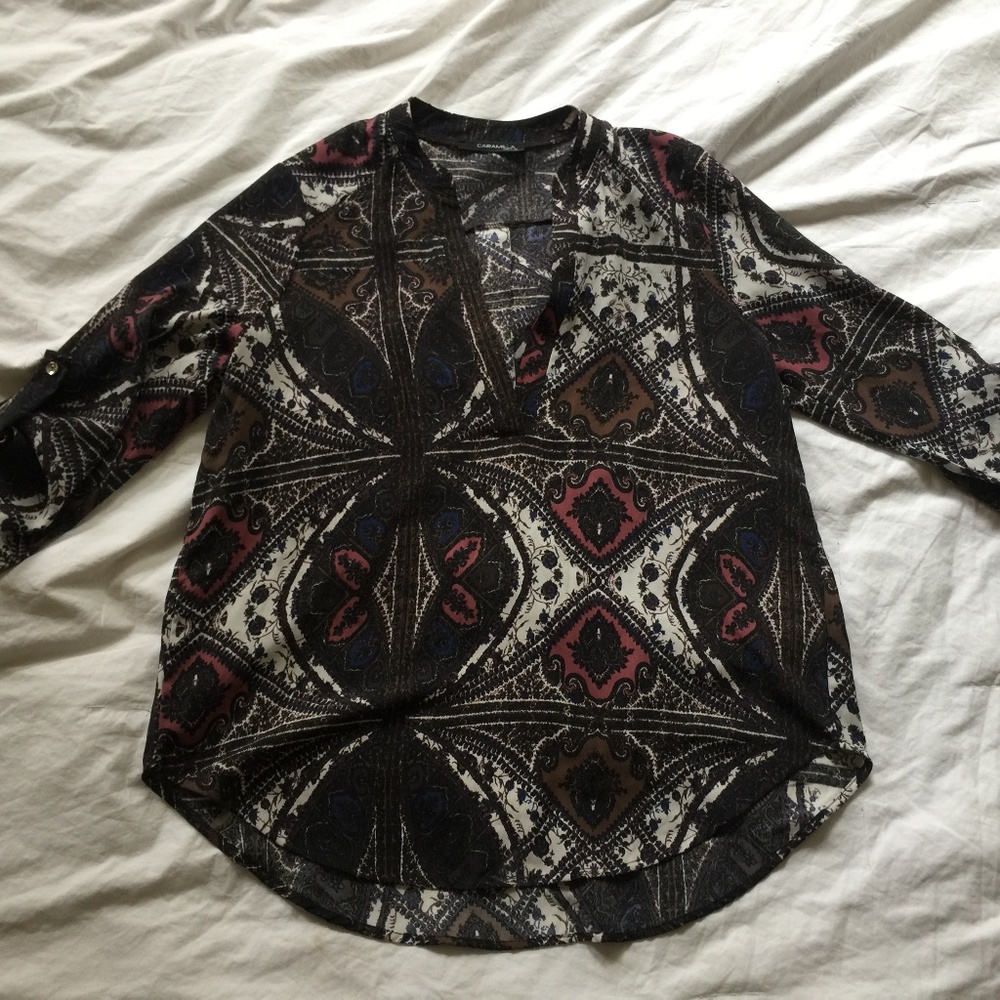 Evereve Paisley Tunic Top
